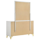Lucia 6-drawer Dresser with Mirror White - Tampa Furniture Outlet