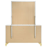 Lucia 6-drawer Dresser with Mirror White - Tampa Furniture Outlet
