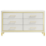 Lucia 6-drawer Dresser Cabinet White