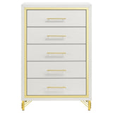 Lucia 5-drawer Bedroom Chest of Drawers White - Tampa Furniture Outlet