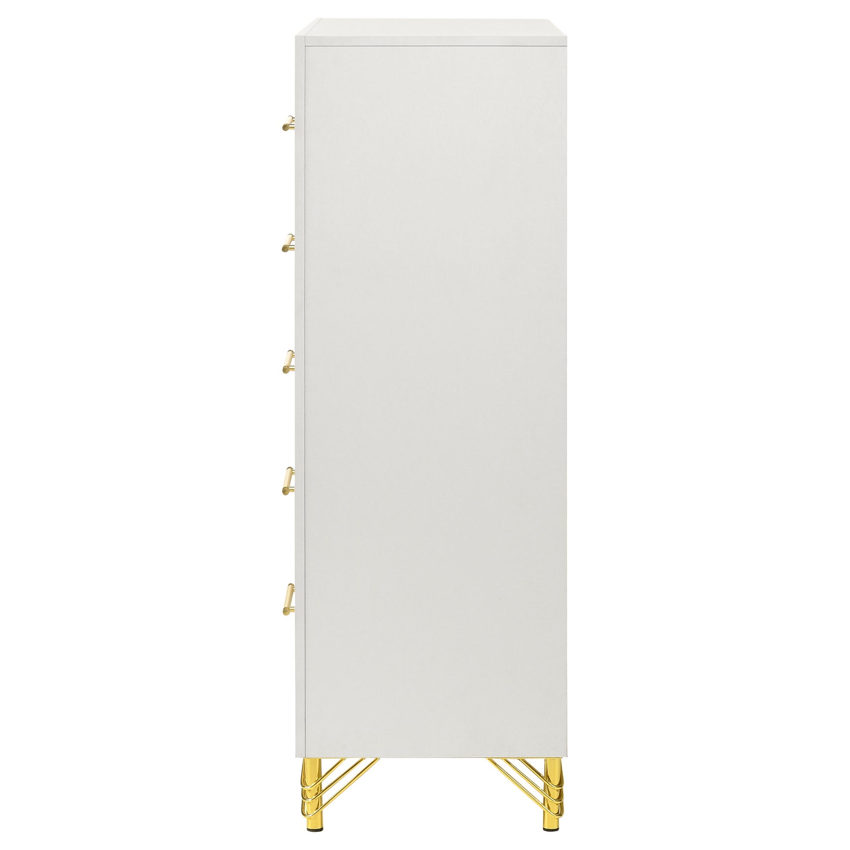 Lucia 5-drawer Bedroom Chest of Drawers White - Tampa Furniture Outlet