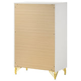 Lucia 5-drawer Bedroom Chest of Drawers White - Tampa Furniture Outlet