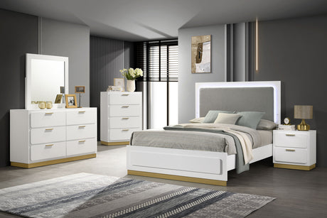 Tampa Furniture Outlet - Coaster - Caraway 5-piece Eastern King Bedroom Set White - 224771KE-S5