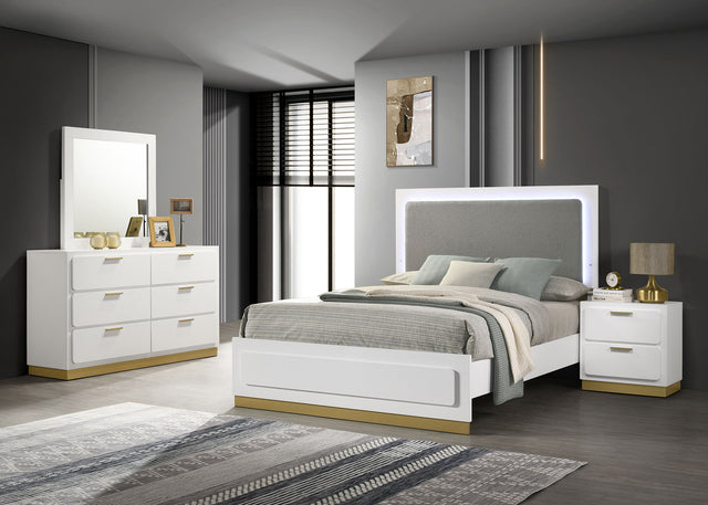 Tampa Furniture Outlet - Coaster - Caraway 4-piece California King Bedroom Set White - 224771KW-S4