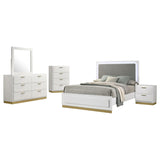 Caraway 5-piece California King Bedroom Set White - Tampa Furniture Outlet
