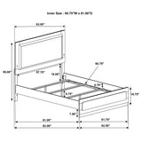 Caraway Wood Queen LED Panel Bed White - Tampa Furniture Outlet