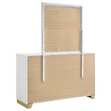 Caraway 6-drawer Dresser with Mirror White - Tampa Furniture Outlet