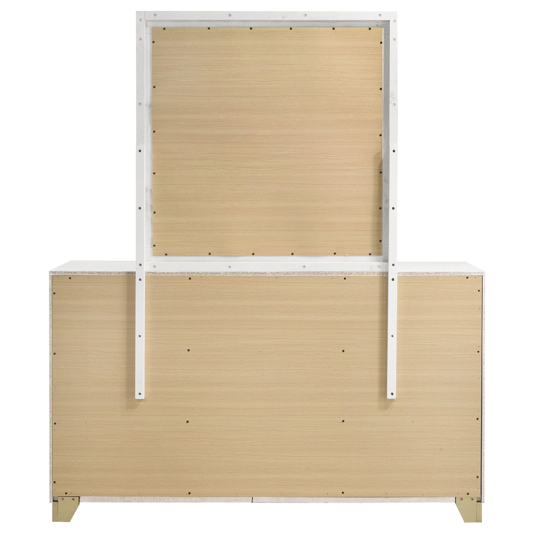 Caraway 6-drawer Dresser with Mirror White - Tampa Furniture Outlet