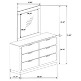 Caraway 6-drawer Dresser with Mirror White - Tampa Furniture Outlet