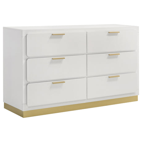 Tampa Furniture Outlet - Coaster - Caraway 6-drawer Dresser White - 224773