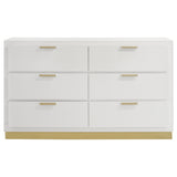 Caraway 6-drawer Dresser White - Tampa Furniture Outlet