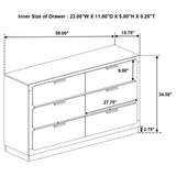 Caraway 6-drawer Dresser White - Tampa Furniture Outlet