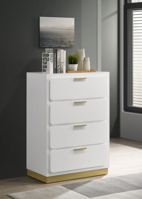 Caraway 4-drawer Bedroom Chest White - Tampa Furniture Outlet