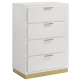 Tampa Furniture Outlet - Coaster - Caraway 4-drawer Bedroom Chest White - 224775