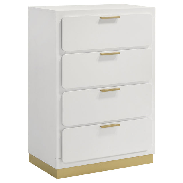 Tampa Furniture Outlet - Coaster - Caraway 4-drawer Bedroom Chest White - 224775