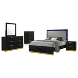 Caraway 5-piece Eastern King Bedroom Set Black - Tampa Furniture Outlet