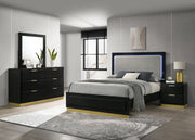 Tampa Furniture Outlet - Coaster - Caraway 4-piece Queen Bedroom Set Black - 224781Q-S4