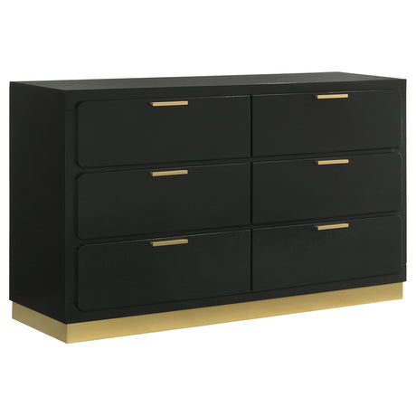Tampa Furniture Outlet - Coaster - Caraway 6-drawer Dresser Black - 224783