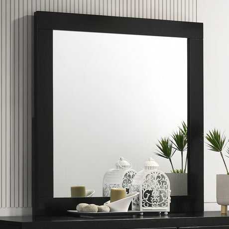 Caraway Dresser Mirror Black - Tampa Furniture Outlet