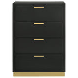 Caraway 4-drawer Bedroom Chest Black - Tampa Furniture Outlet