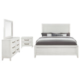Marielle 4-piece Cal King Bedroom Set Distressed White