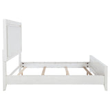 Marielle California King Panel Upholstered Bed Distressed White - Tampa Furniture Outlet