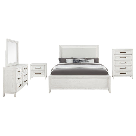 Marielle 5-piece Queen Bedroom Set Distressed White - Tampa Furniture Outlet