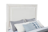 Marielle Queen Upholstered Panel Bed Distressed White - Tampa Furniture Outlet