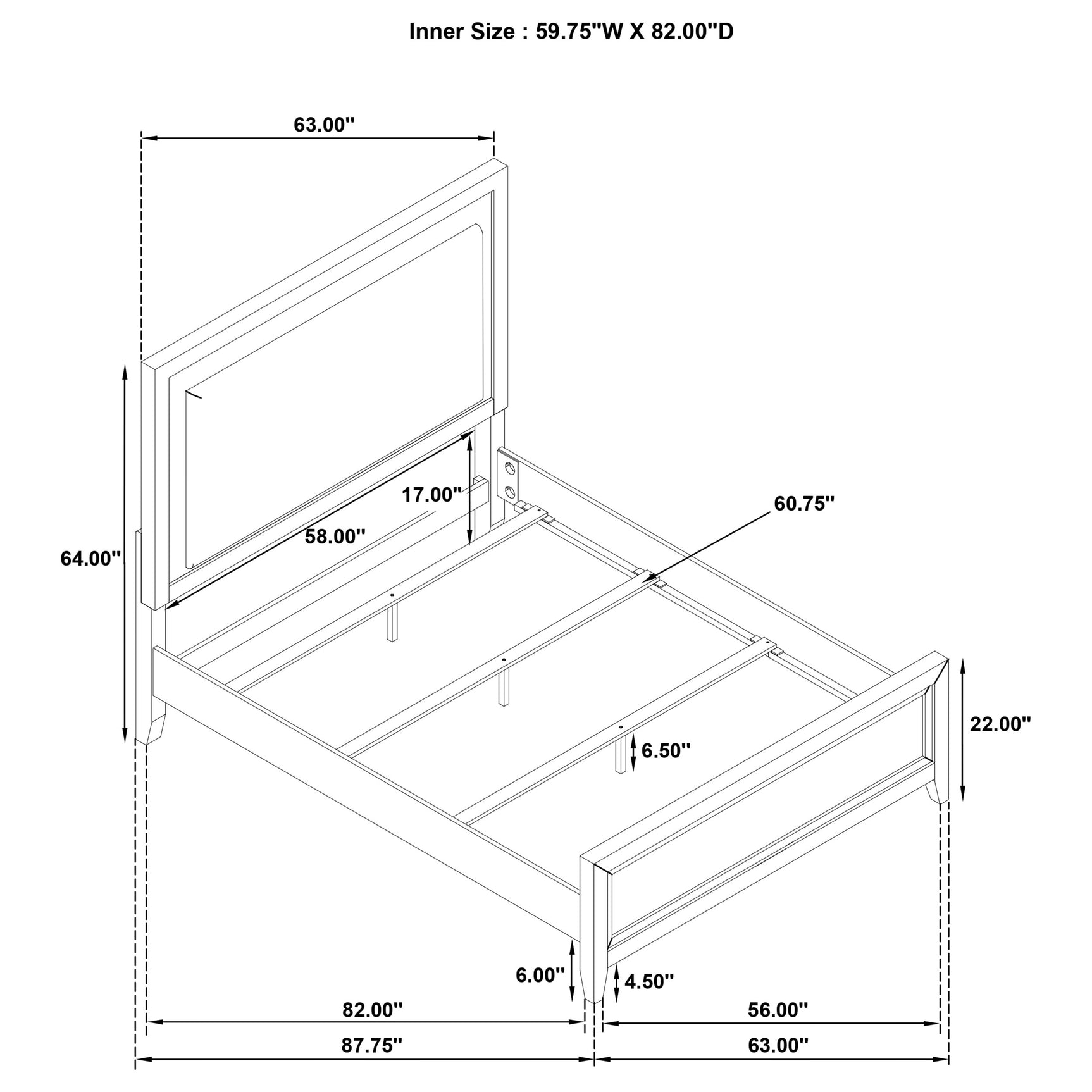 Marielle Queen Upholstered Panel Bed Distressed White - Tampa Furniture Outlet
