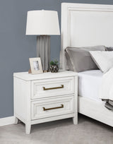 Marielle 2-drawer Nightstand Bedside Table Distressed White - Tampa Furniture Outlet