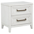 Tampa Furniture Outlet - Coaster - Marielle 2-drawer Nightstand Bedside Table Distressed White  - 224842