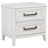 Tampa Furniture Outlet - Coaster - Marielle 2-drawer Nightstand Bedside Table Distressed White  - 224842