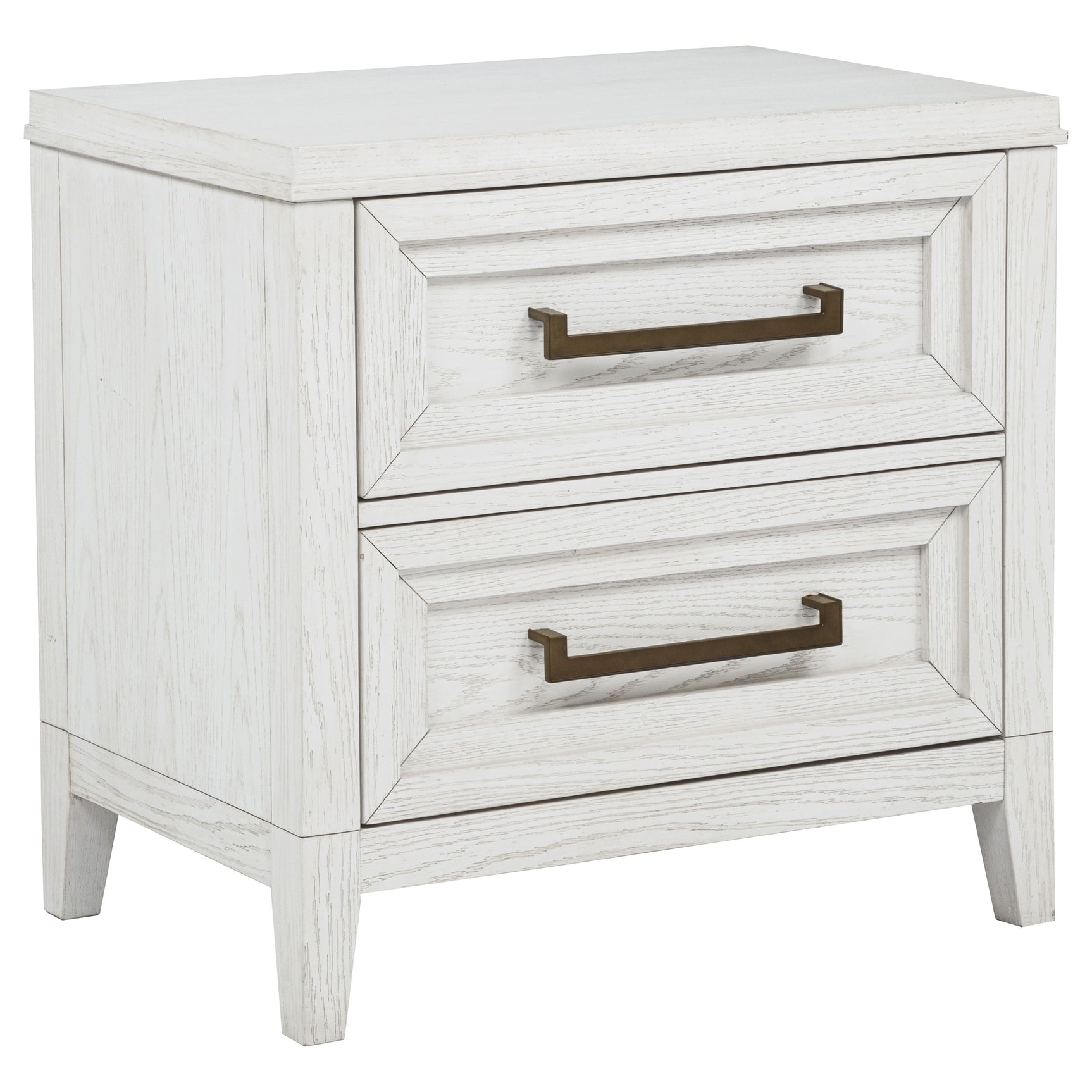 Tampa Furniture Outlet - Coaster - Marielle 2-drawer Nightstand Bedside Table Distressed White  - 224842