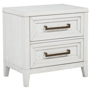 Tampa Furniture Outlet - Coaster - Marielle 2-drawer Nightstand Bedside Table Distressed White  - 224842