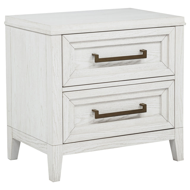 Tampa Furniture Outlet - Coaster - Marielle 2-drawer Nightstand Bedside Table Distressed White  - 224842