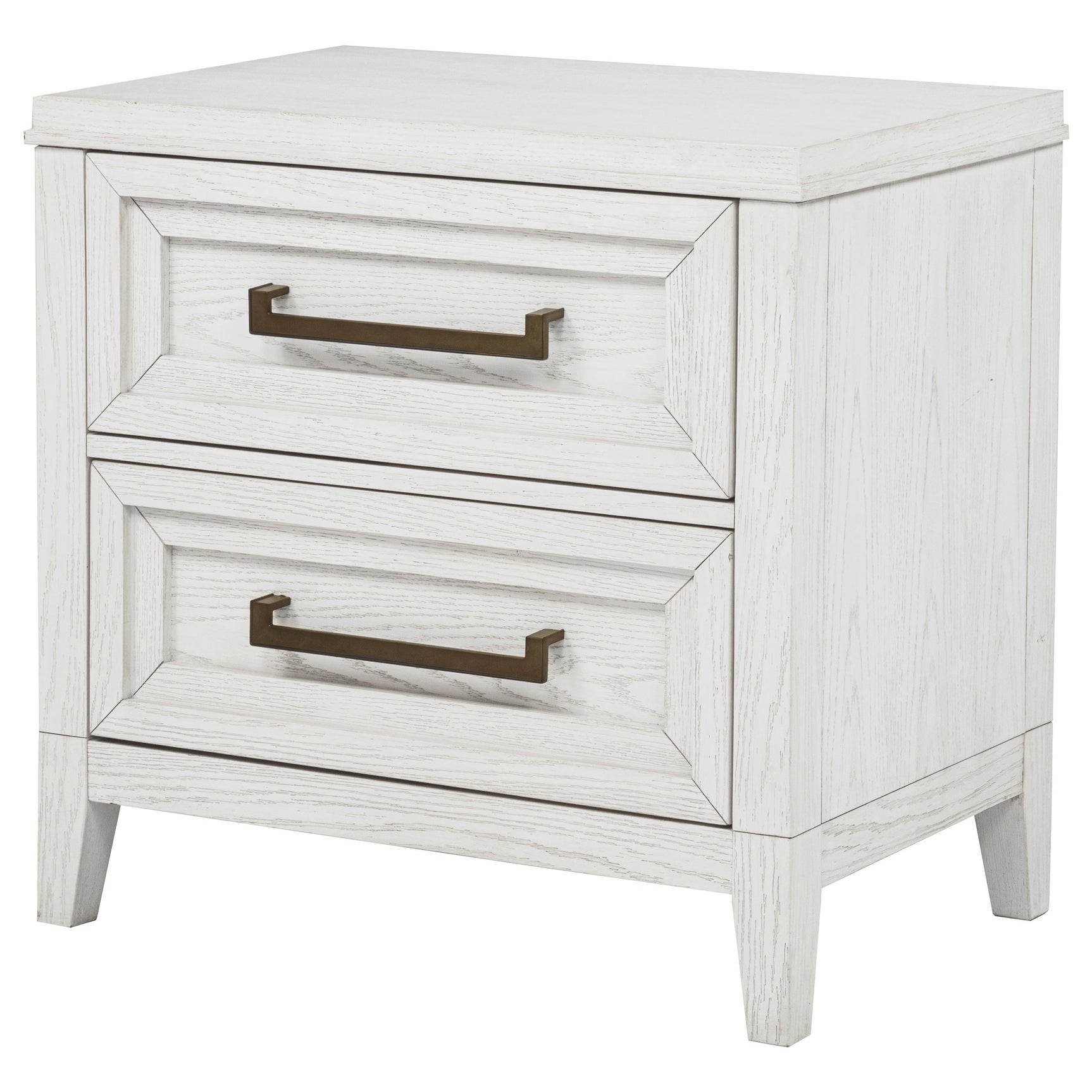 Marielle 2-drawer Nightstand Bedside Table Distressed White - Tampa Furniture Outlet