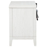 Marielle 2-drawer Nightstand Bedside Table Distressed White - Tampa Furniture Outlet