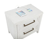 Marielle 2-drawer Nightstand Bedside Table Distressed White - Tampa Furniture Outlet