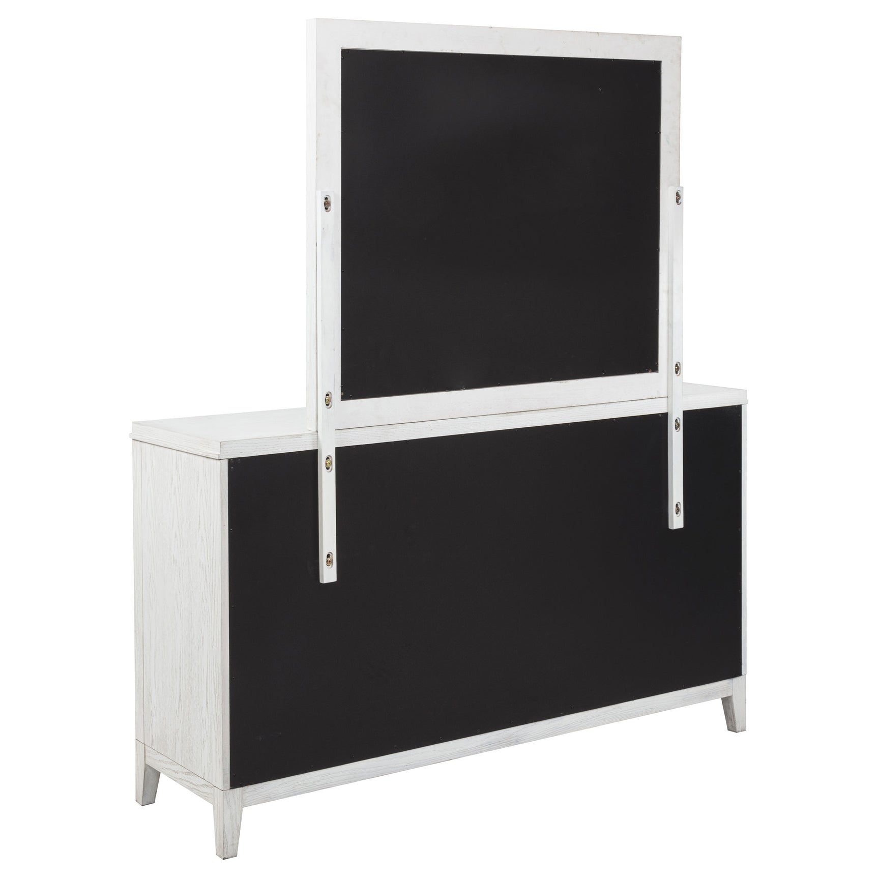 Marielle 6-drawer Dresser with Mirror Distressed White - Tampa Furniture Outlet