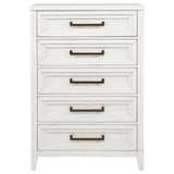 Marielle 5-drawer Bedroom Chest Distressed White - Tampa Furniture Outlet