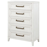 Marielle 5-drawer Bedroom Chest Distressed White - Tampa Furniture Outlet