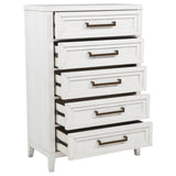Marielle 5-drawer Bedroom Chest Distressed White - Tampa Furniture Outlet