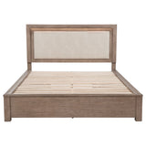 Kenora 56-inch Eastern King LED Storage Bed Barley Brown - Tampa Furniture Outlet