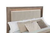 Kenora 56-inch Eastern King LED Storage Bed Barley Brown - Tampa Furniture Outlet