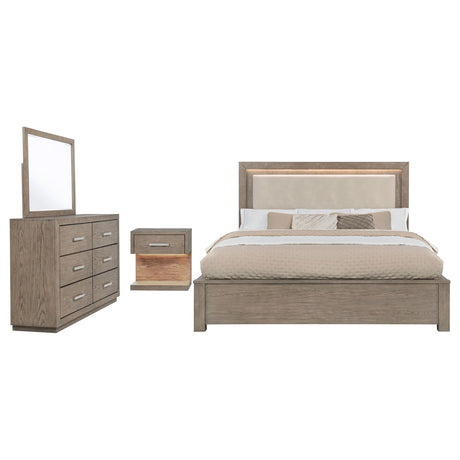 Kenora 4-piece California King Bedroom Set Barley Brown - Tampa Furniture Outlet