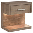 Tampa Furniture Outlet - Coaster - Kenora 1-drawer Nightstand Bedside Table Barley Brown - 224852