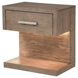 Kenora 1-drawer Nightstand Bedside Table Barley Brown - Tampa Furniture Outlet