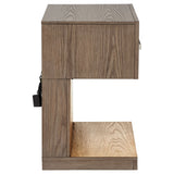 Kenora 1-drawer Nightstand Bedside Table Barley Brown - Tampa Furniture Outlet