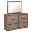 Tampa Furniture Outlet - Coaster - Kenora 6-drawer Dresser and Mirror Barley Brown - 224853M