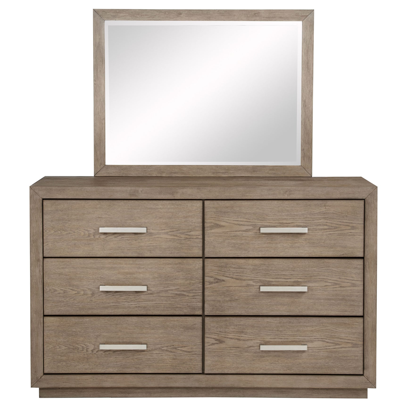 Kenora 6-drawer Dresser and Mirror Barley Brown - Tampa Furniture Outlet